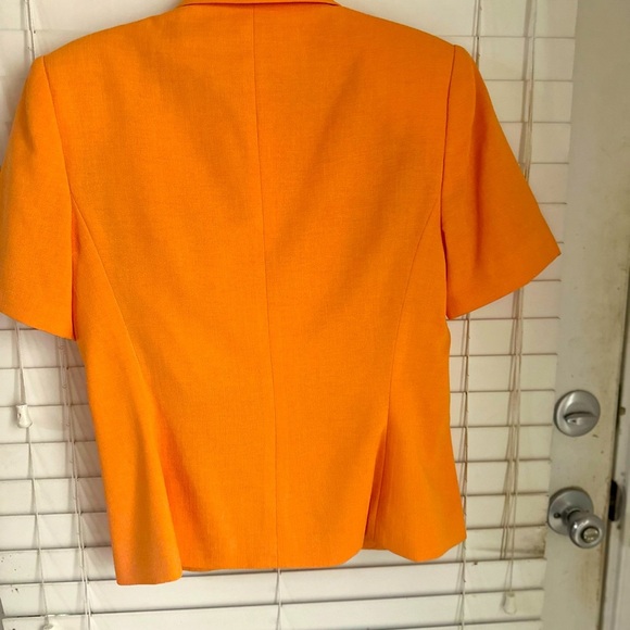 Casual corner vintage Orange Short Sleeve Blazer - Picture 4 of 5